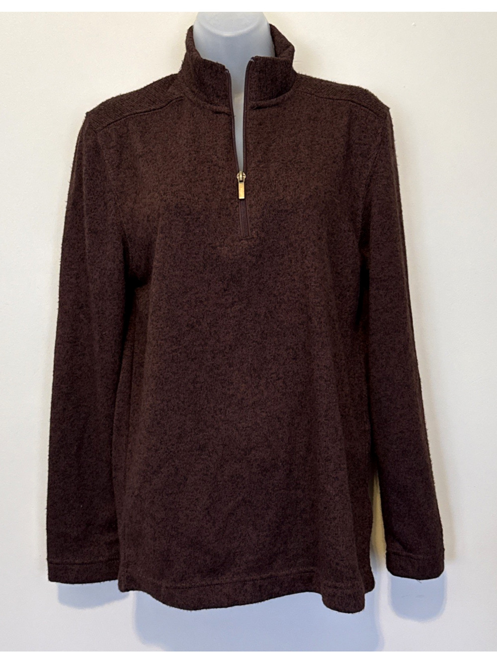 Telluride Clothing Company Men's Small Red Heather 1/4 Zip Pullover Sweater